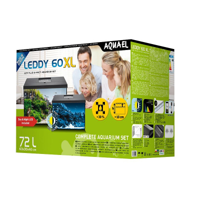 AQUAEL LEDDY XL DAY & NIGHT 60 Аквариум прямой (61х31х44.5 см) 72 л, с оборудованием